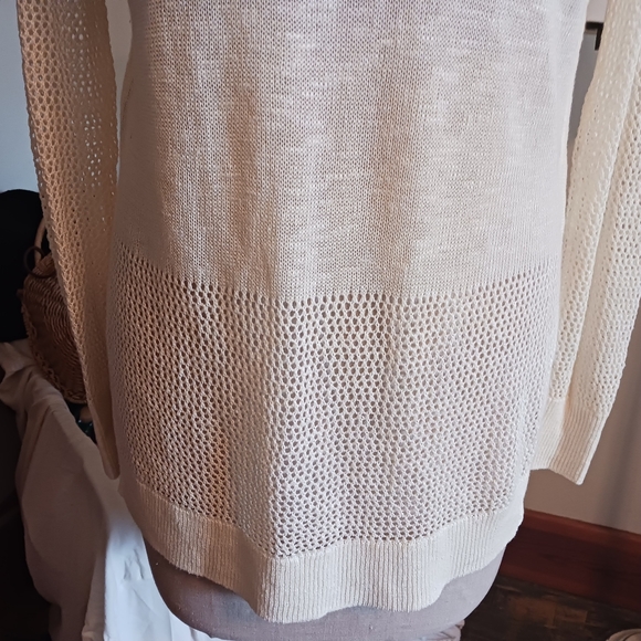 Banana Republic Ecru Linen Tunic Sweater - Picture 6 of 10